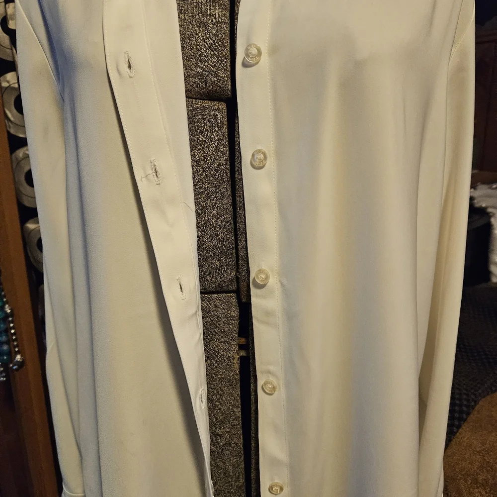 NWOT Suzanne Graver oversized  blouse,size small,cream color - Picture 6 of 10